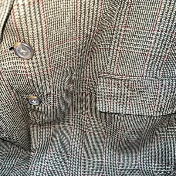 Ralph Lauren Men’s Polo University Club Brown Plaid Wool Tweed 2 Button Blazer